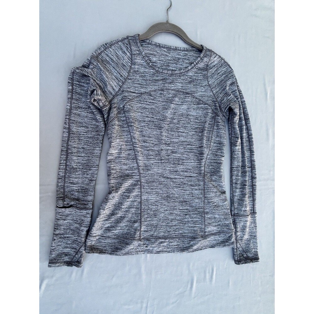 Lululemon Cypress Kiss Womens 6 Grey Long Sleeve Athleisure Train Running Shirt
